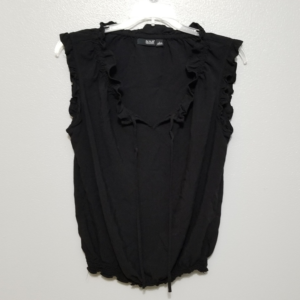 a.n.a Black sleeveless top with elastic bottom